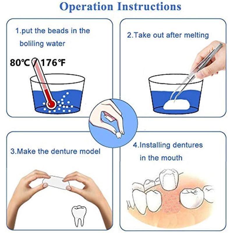 10/20/30 Ml Multi-Purpose Temporary Dental Repair Kit Moldable Thermal Laminating Microbeads