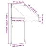 VidaXL Retractable Awning, Awning with Adjustable Height, Balcony Sun Canopy, Garden Terrace Patio Awning, 368736