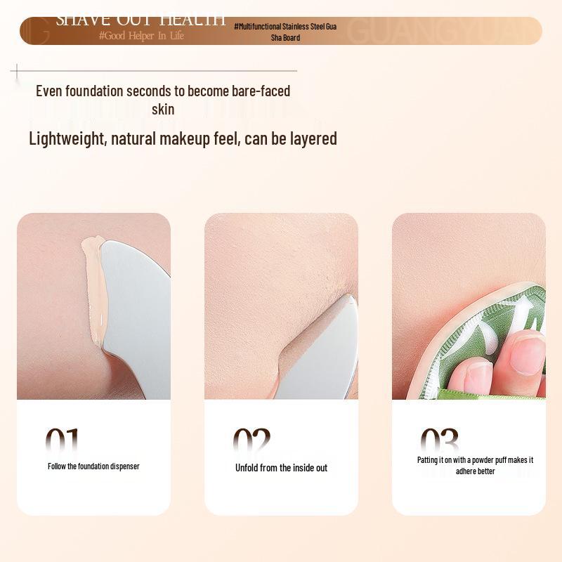 Stainless Steel Facial Gua Sha Board for Lifting and Massage