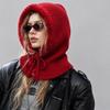 Solid Color Balaclava Hat Warm Ear Protection Hat New Knitted Hat  Winter