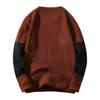 Fashion Casual Long Sleeve Color Contrast Round Neck Men'S Sweater Loose Pullover