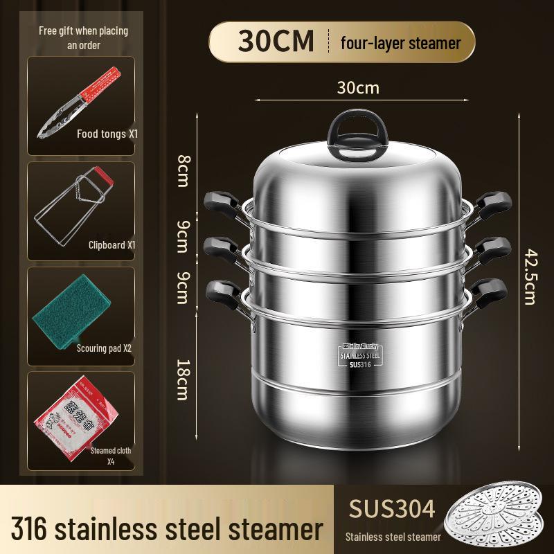Aburitor Multi-Strat din Oțel Inoxidabil pentru Uz Casnic & Comercial - Compatibil cu Inducție & Gaz