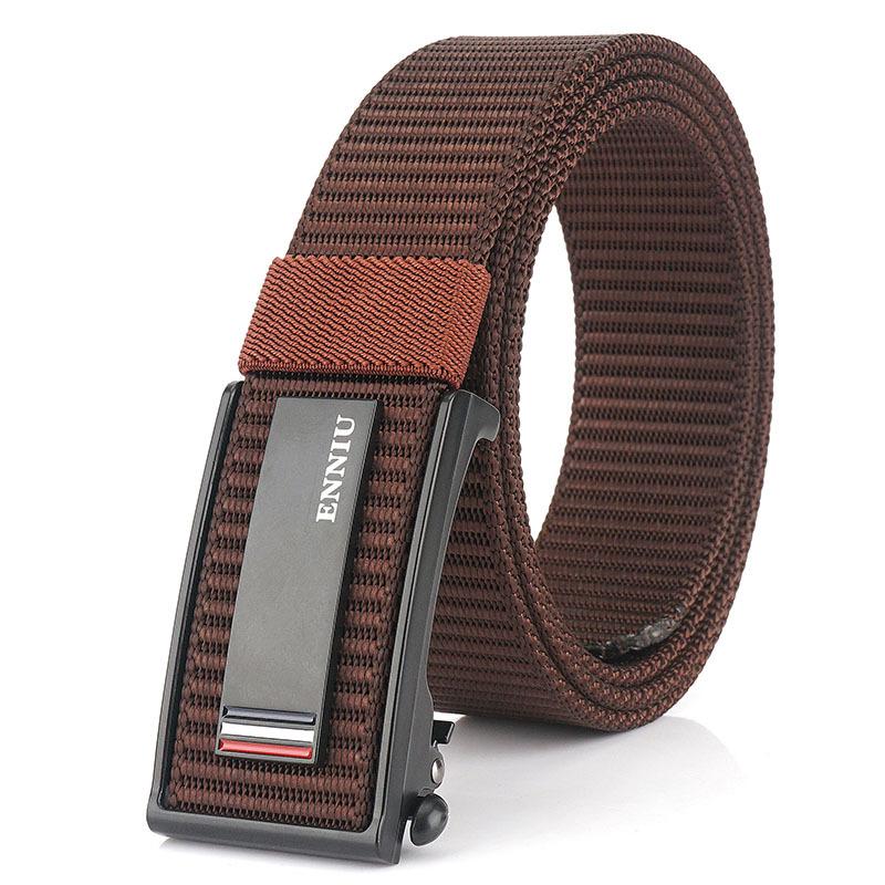 Fashion Men Tactical Belt Top Quality Comfortable Nylon Belts For Male Metal Automatic Buckle Canvas Waistband Training