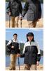 Custom Rainproof Windbreaker: Hooded, Fleece-Lined, Thickened Shell Jacket for Hiking, Team Building, and Workwear.