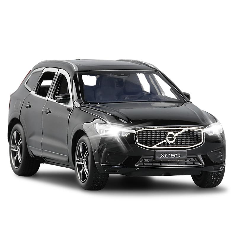1:32 VOLVOS XC60 XC90 SUV Off-road Diecast Model Toy Cars Sound Light Pull Back Car Vehicle Toys For Children