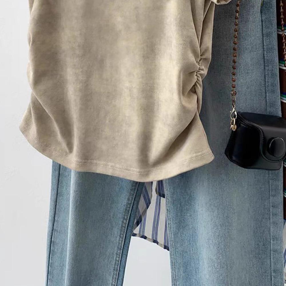 Футболка из хлопка с короткими рукавами и завязками — фото 3