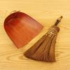 Yamamoto Katsunosuke Shoten 4-Ball Kojin Broom and Dustpan Set (Small) | Palm Broom, Handmade by Craftsmen in Wakayama, Japan, Indoor, Tabletop, Car C