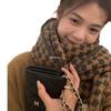 Soft Glutinous Plaid Ins Scarf for Women Winter New Korean Style Good Match Student Shawl Warm Scarf Christmas