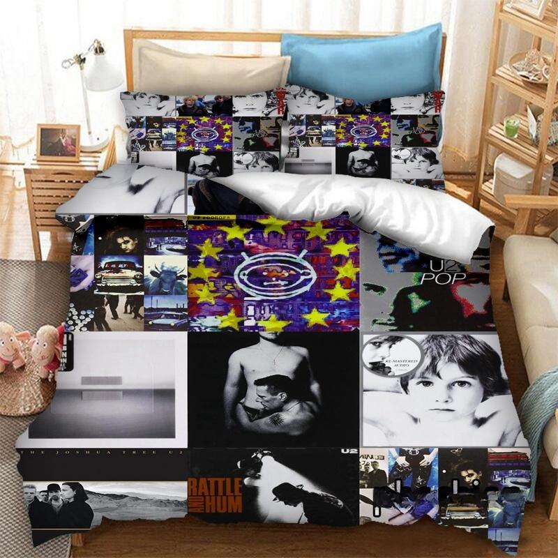 Neuer 3D-Druck Rockmusik Band U Two Bettwäscheset Jungen Mädchen Twin Queen Size Bettbezug Kissenbezug Bett Kinder Erwachsene Heimtextilien