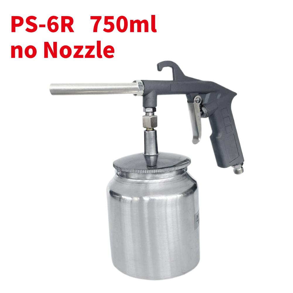 Pneumatic Handheld Sandblaster PS-11R 1/4inch 450ml with 4*Nozzles / PS-6R 1/4inch 750ml Air Sand Blaster for Removing Rust