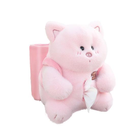 

Коробка для салфеток и мусорное ведро в виде милого медведя 2-в-1, плюшевый многофункциональный органайзер, универсальный D