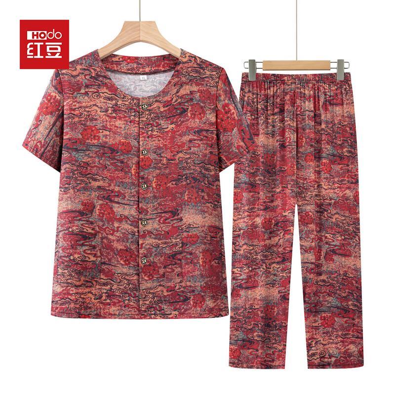 Hodo Women s Summer Floral Print Cardigan Capri Set 3XL