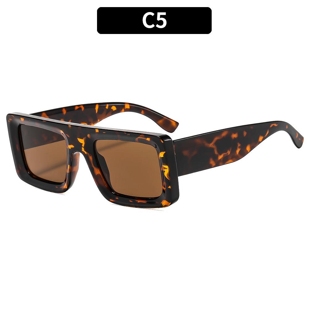 European And American New Square High-End Sunglasses Casual Versatile Outdoor Anti-Ultraviolet Sunglasses Internet Celebrity Sunglasses