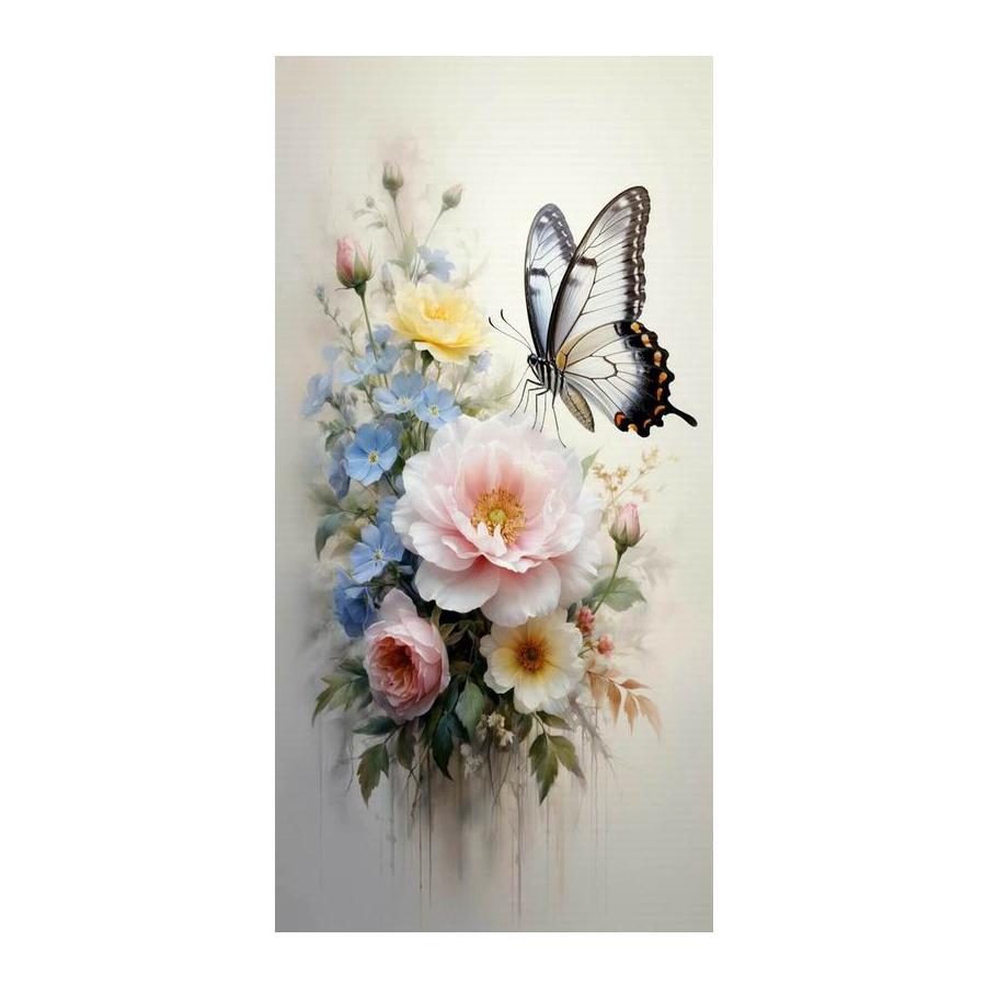 

Butterfly Flower Large Size Diy Diamond Art for Adults Painting New Collection Floral Full Rhinestone Embroidery Mosaic Cross Stitch Kits Square drill 30x60cm