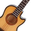 Minature Guitar Model Wooden   Musical Instrument Guitar Replica with Stand Ornament