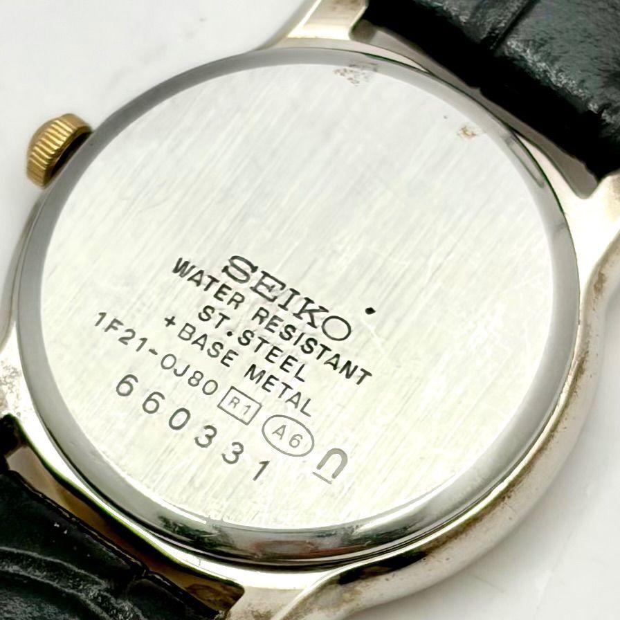 Used [New Battery] SEIKO LUCENT Ladies Watch Roman Numerals 1F21-0J80 660331 New Belt