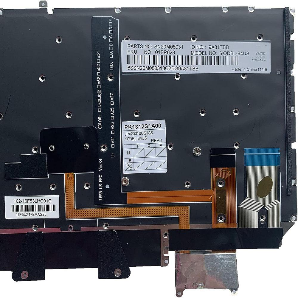 Backlit Keyboard for Lenovo ThinkPad X1 Carbon Gen 5th 6th 2017 2018 01ER623