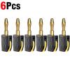 Audio Adapter Banana Plug No Solder Quick Connection Banana Plug Suitable for High Power Devices with 32A Current Capacity and Gold Plated Contact