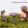 Accessories DIY Gifts Mini Miniature Table and Chairs Garden Furniture Ornament Micro Landscape