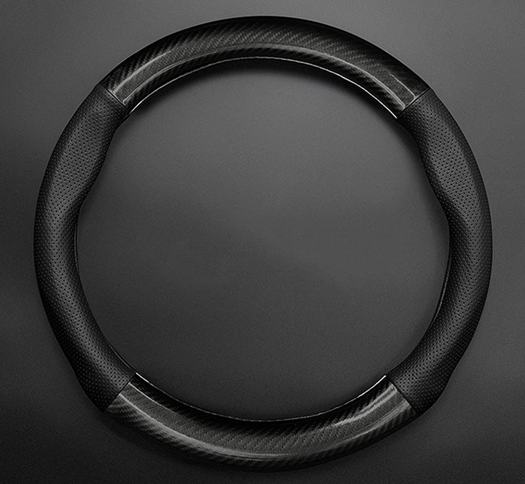 

с чехлом рулевого колеса Toyota для легкого карбона из натуральной кожи, стандартной для вторичного рынка [Первый выбор] «Совместимо с Estima/Noah/Voxy/Vellfire» чёрный