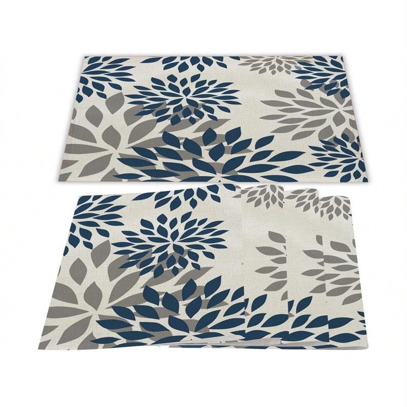 

4/6/8Pcs Beautiful Pattern Design Heat Resistant Placemats for Kitchen Party Wedding Dining Table Decor Kitchenware Home Decor 4Pcs-30X45cm(12X18in