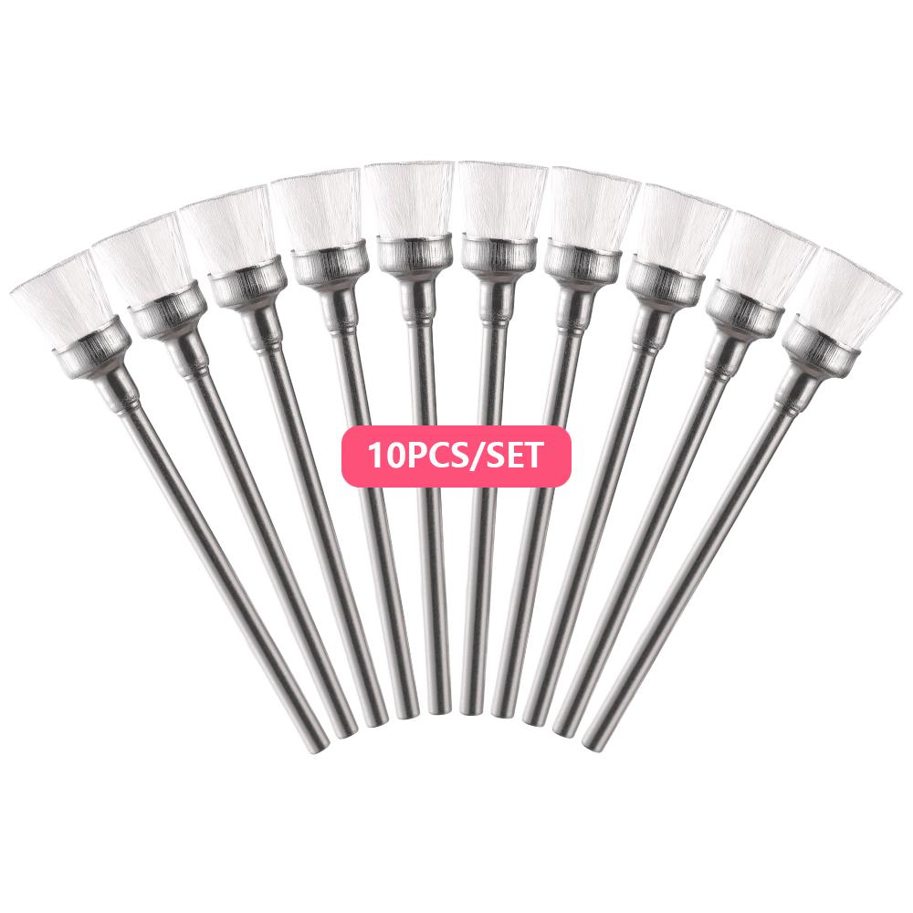 5/10PCS Nail Drill Bits Milling Cutter Cleaning Brushes for Clean Electric Nail Machine File Nail Art Manicure Pedicure Tools