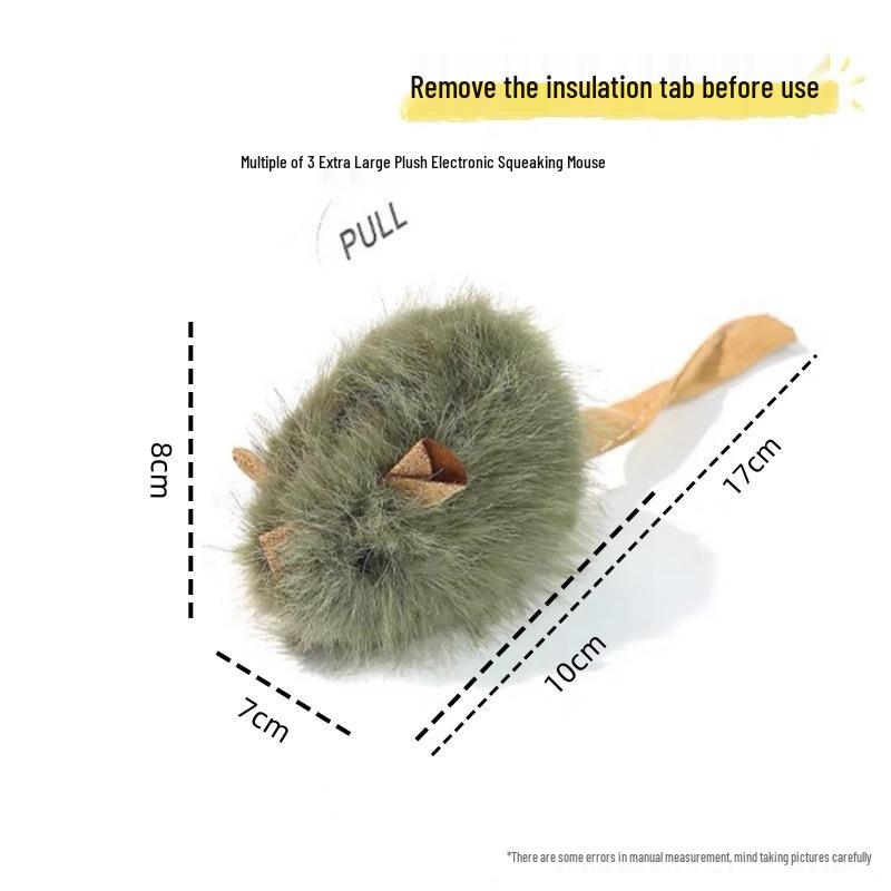 Intelligent Ljus & Ljud Plysch Musleksak för Katter