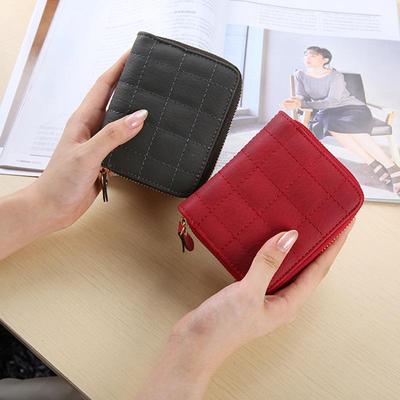 Billetera de Moda Versátil Spot Mini - Billetera corta con cremallera para mujer con bordado lindo
