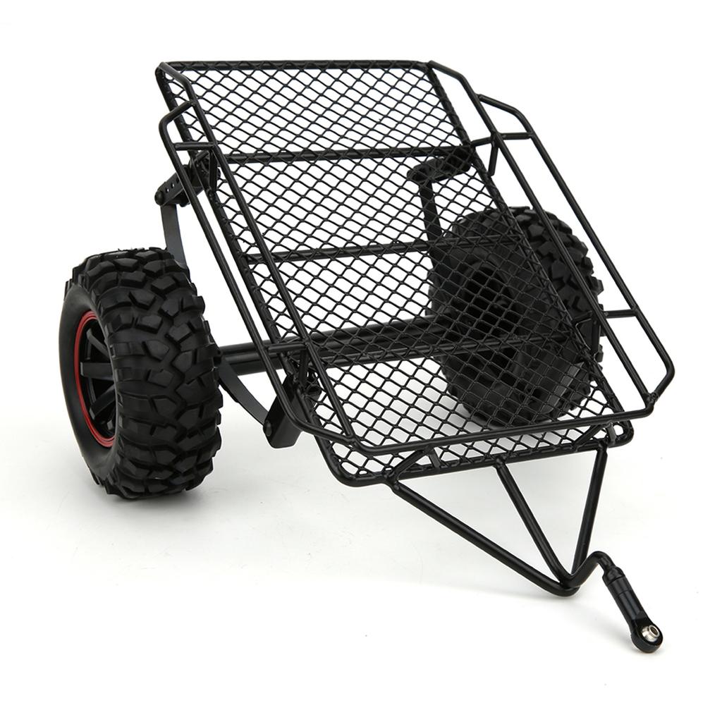 Metal Model Car Small Trailer Fit for Traxxas TRX4 Axial SCX10 RC4WD D90 CC01 1 10 RC Truck