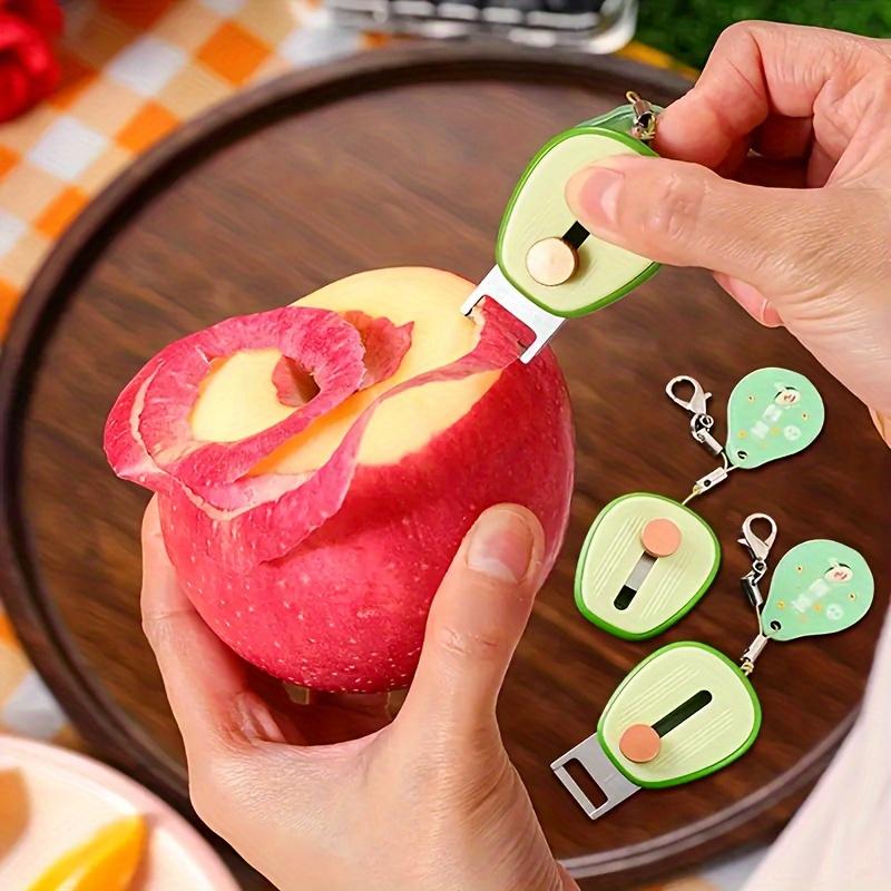 Stainless Steel Fruit Peeler with Extendable Knife Holder Compact Portable Kitchen Peeler, Sharp Blades for Apples, Vegetables, Cheese Heavy Duty,