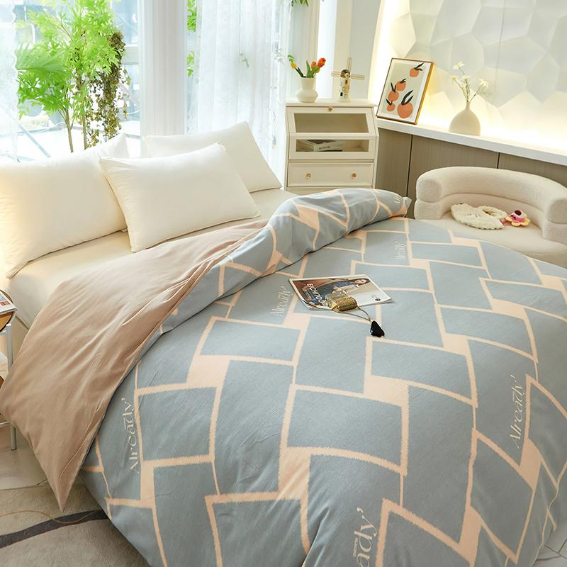 1Pc Boho Geometric Pattern 100% Cotton Duvet Cover Thicken Quilt Cover with Zipper Soft Comfortable Bedding for Kids Boys Girls