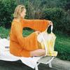 Knit Backless Beach Cover-up: European & American Style Pullover Bikini Outerwear