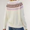 Dame Strikket Retro Rund Hals Løs Pullover Genser