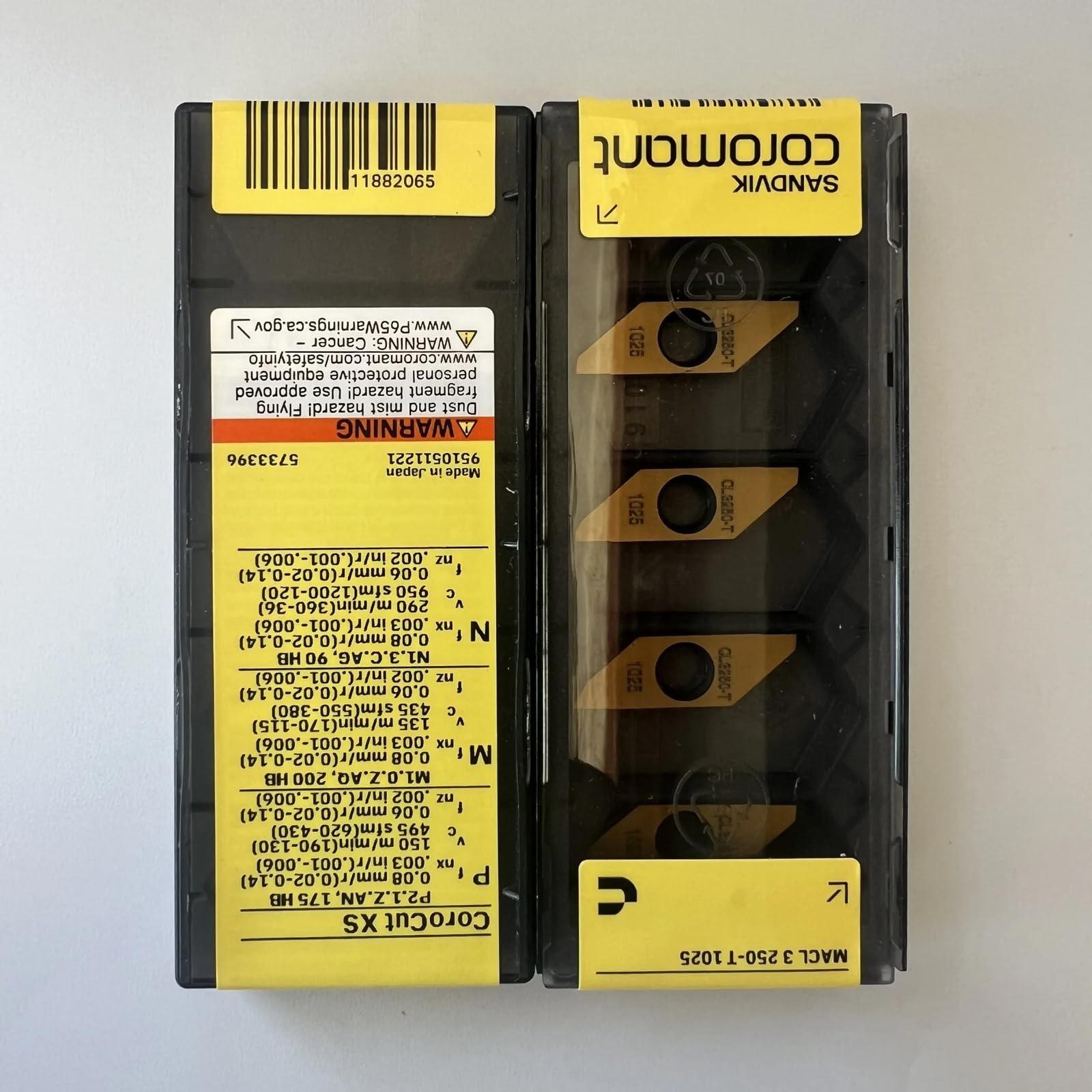 

Original Sandvik / MACL3250-T 1025 CNC lathe carbide blade tool 10 Pcs