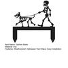 Skeleton Dog Garden Stake Black Skeleton Walking Dog Metal Decoration Funny Halloween Yard