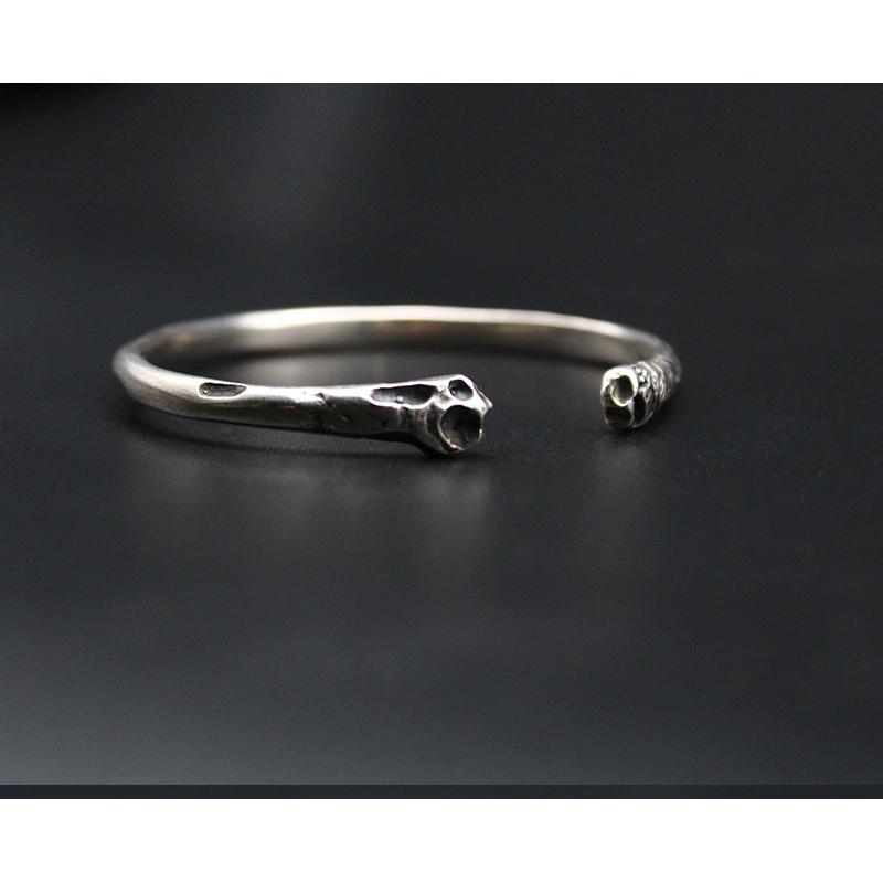 original design "rib" bracelet white copper silver-plated couple student male and female bone bracelet Halloween