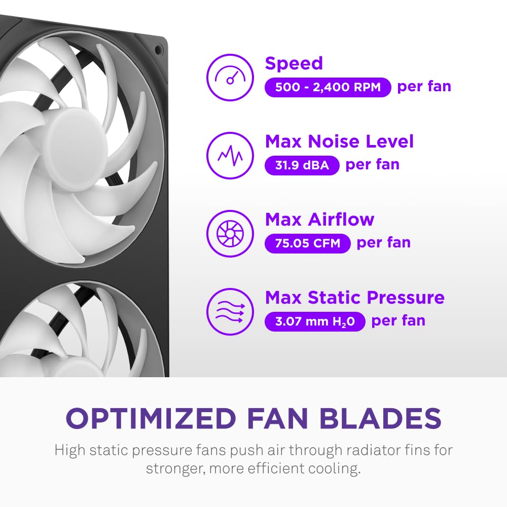 NZXT Kraken Core 240 RGB 240mm Simple CPU Water-Cooled Cooler, Black, RL-KR24C-B1 (FN2480)