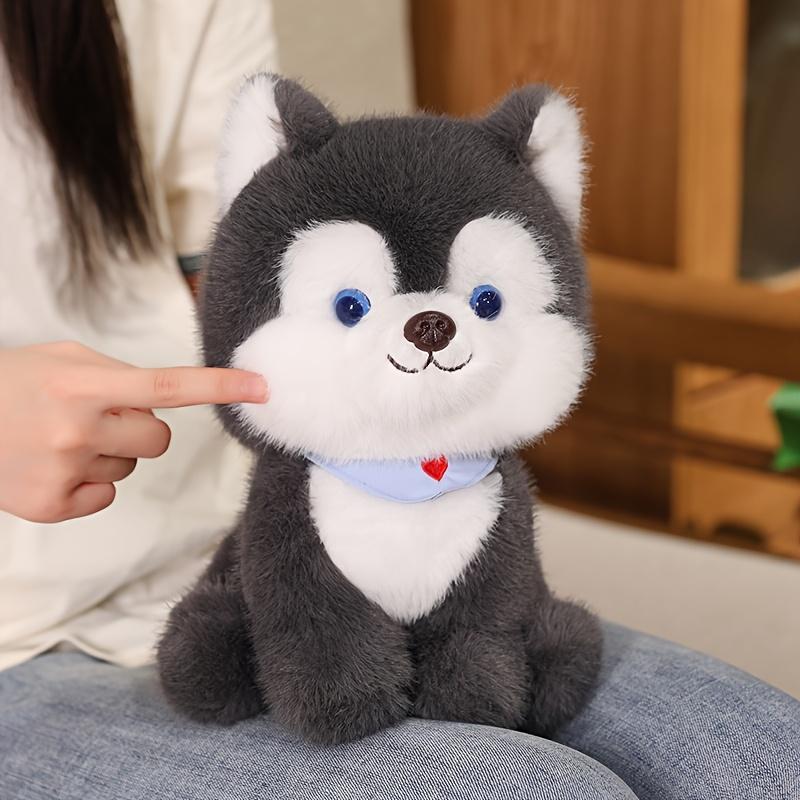 Cute Cartoon Husky Dog Plush Toy, Super Soft Stuffed Animal, Perfect Cuddly Gift for Boys and Girls, Birthday Party or Holiday Home Decor