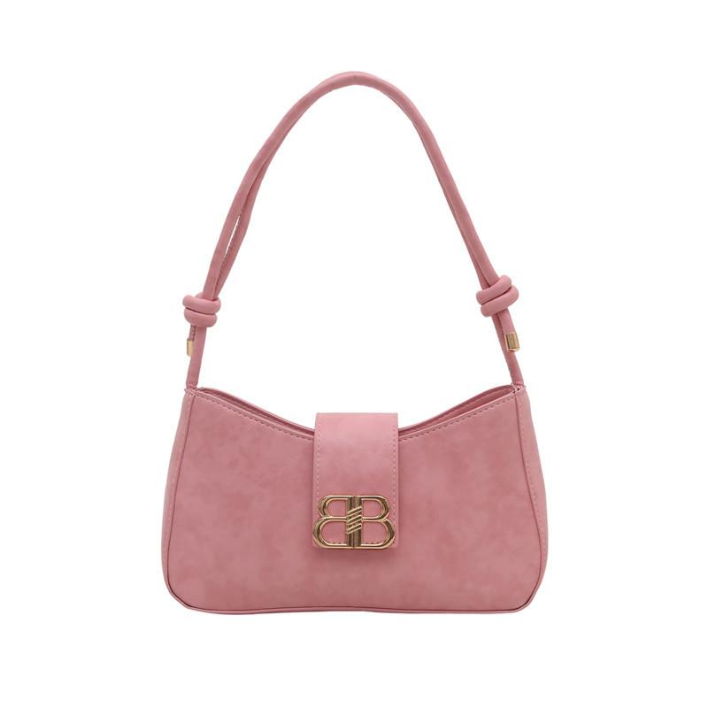 

2025 новая популярная модная портативная сумка-багет, женская новая универсальная сумка через плечо класса люкс, высококачественная сумка-мессенджер розовый