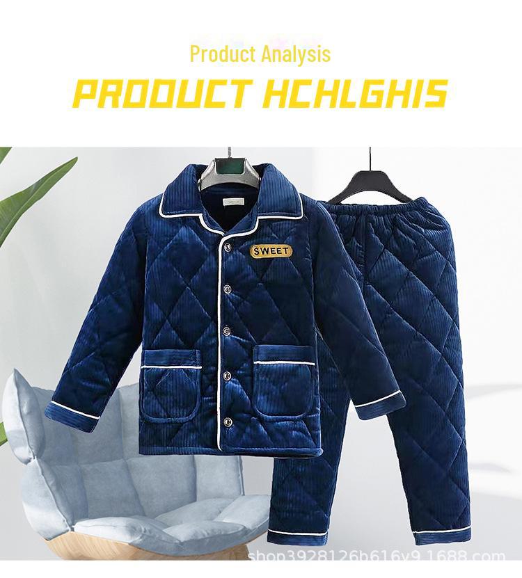 Extra dicker Winterflanell-Pyjama für Jungen - Warmer Einteiler für mittlere und große Kinder