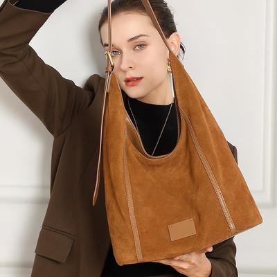 2025 New Matte Leather Women's Bag Retro Trend Commuting Versatile Shoulder Handbag Large Capacity Tote Bag