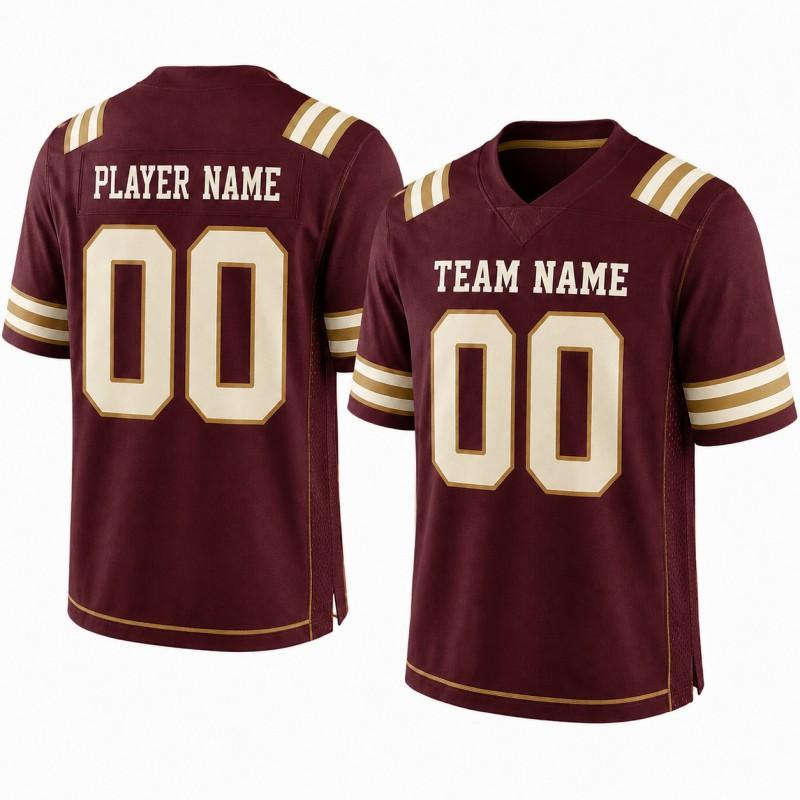 American Football Jersey Adults Kids Custom Team Name Number Sublimation Print Breathable Nylon Sportswear