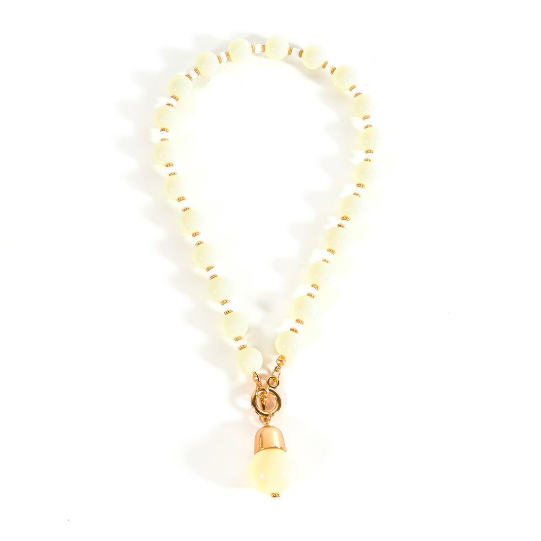 

Европейское и американское рождественское ожерелье, простая цепочка на ключицу, красное, зеленое и белое ожерелье из бусин для праздника.