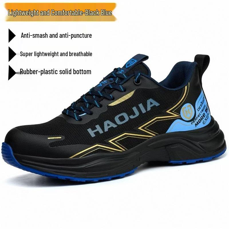 Men's Premium Cross-Border Safety Shoes: Steel Toe, Anti-Smash, Anti-Puncture, Lightweight & Breathable Work Protection
