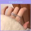Bague ouverte zircon rose élégante pour femme, réglable, design géométrique tendance, collection été 2024