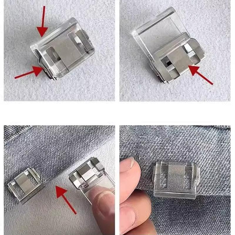 New Clothing Clips for Trouser Leg Shortening Invisible Fixing No Sew Hidden Hem Prevent Dragging Window Screen Fixing Buckles