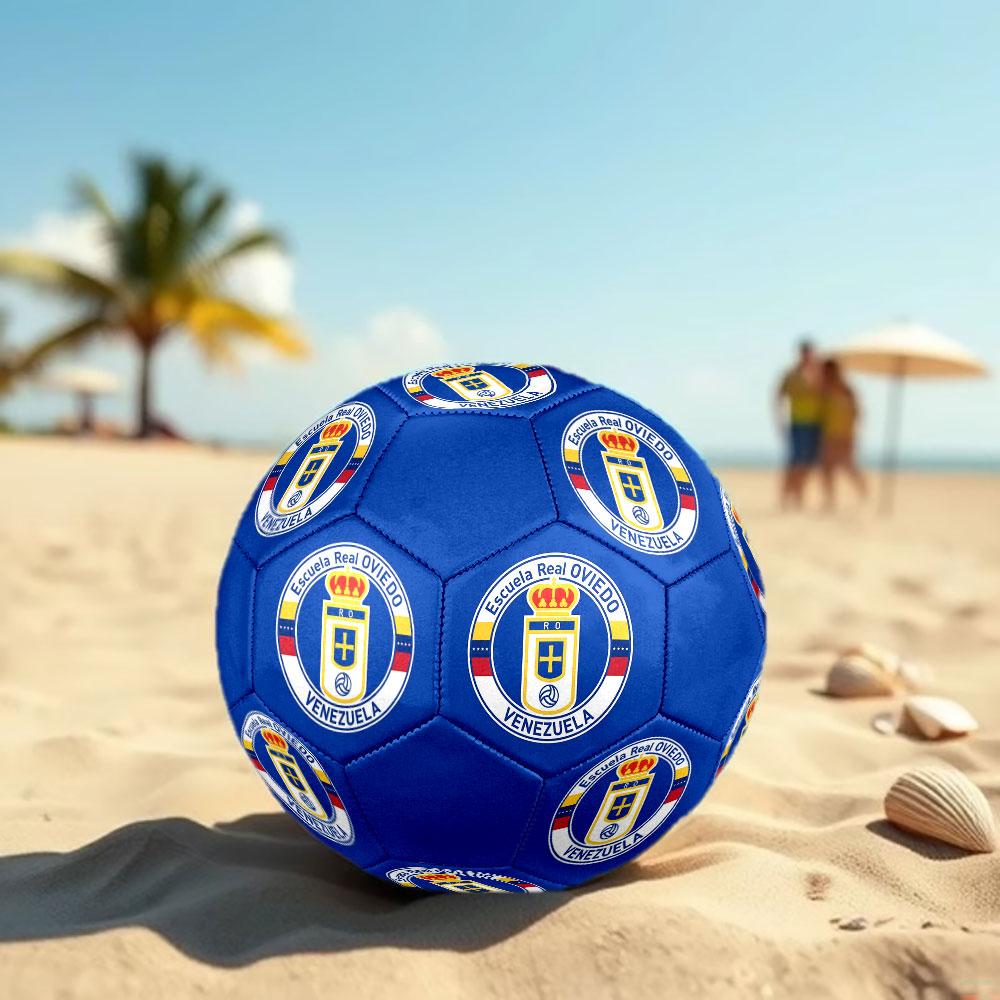 Real Oviedo size5 Soccer Ball, colorful, suitable for all ages, machine-stitched, PVC material, competition grade,durable and high bounce