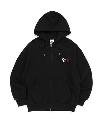 Sudadera con capucha y cremallera con logo Kenda K-Star (Negro)