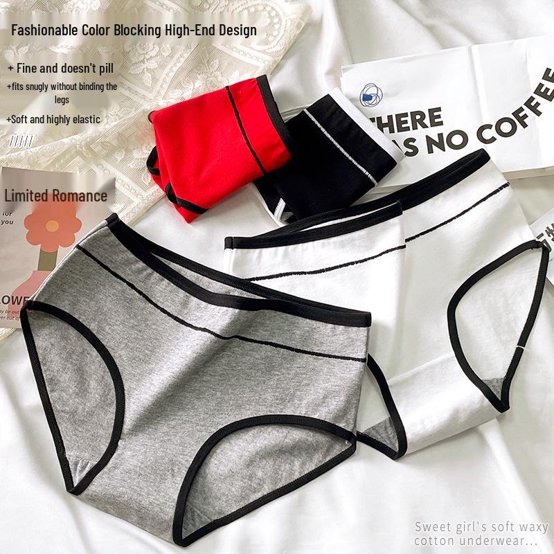 New Style High Waist Seamless Cotton Briefs for Girls – Comfortable, Breathable, Simple Design for Students and Young Ladies