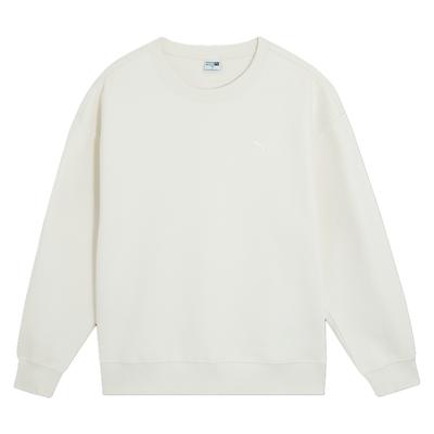 Round Neck Outdoor Casual Sports Pullover Long Sleeve Sweatshirt Women Sweatshirt White 627882-65